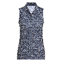 adidas Ladies Ultimate365 Printed Ottoman Sleeveless Polo