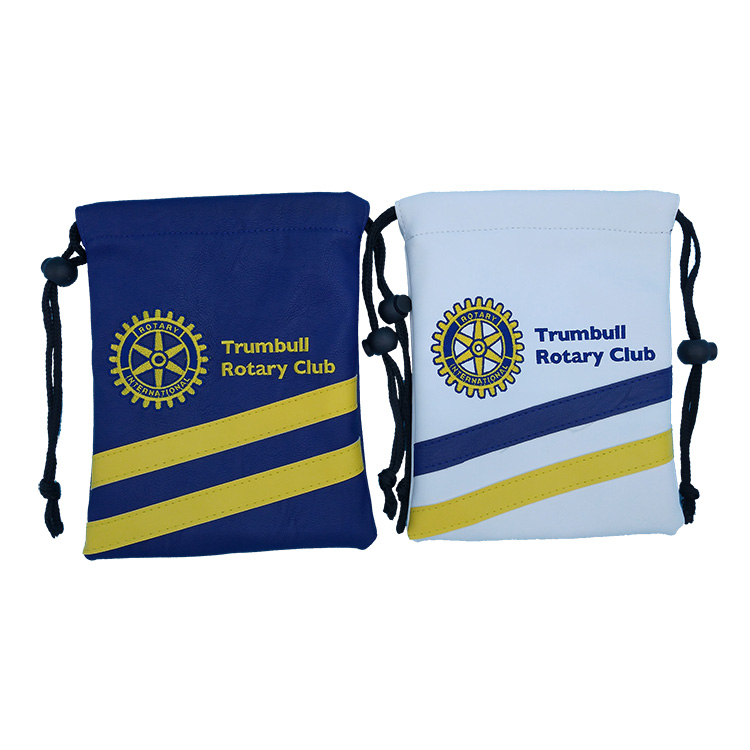 Vintage Leatherette Drawstring Valuables Pouch