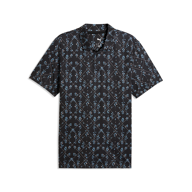 Puma Cloudspun Argyle Bloom Polo- Back Neck