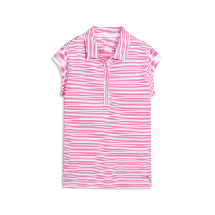 Puma Ladies Pique YD Stripe Cap Sleeve