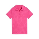 Puma Ladies Floral Lace Jacquard Short Sleeve Polo