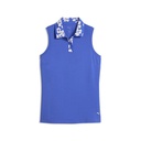 Puma Ladies Modalon Floral Rib Sleeveless Polo