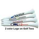 Bulk Wooden Golf Tees 3 1/4" (Shank Two Color Imprint)