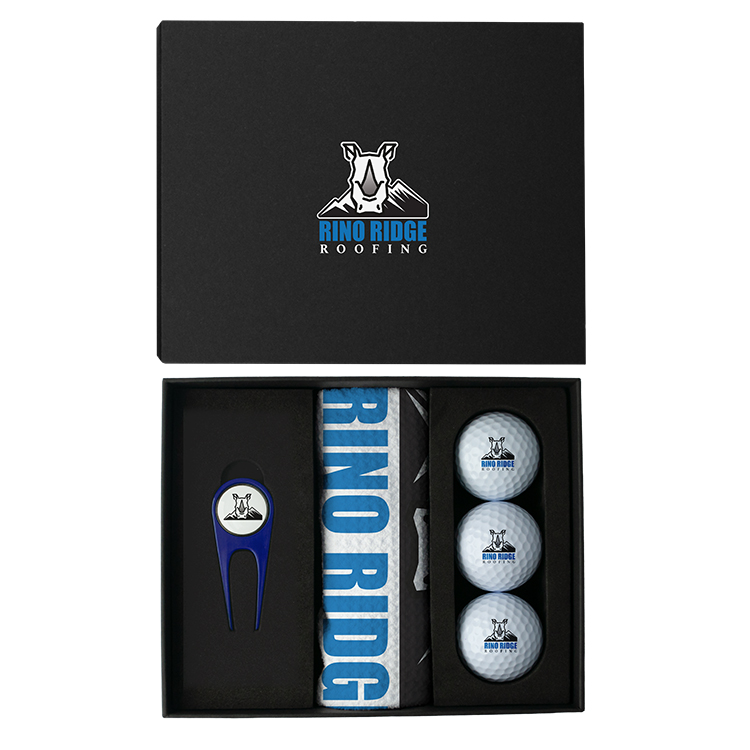 Revo Divot Tool with Towel & Golf Ball Presentation Box