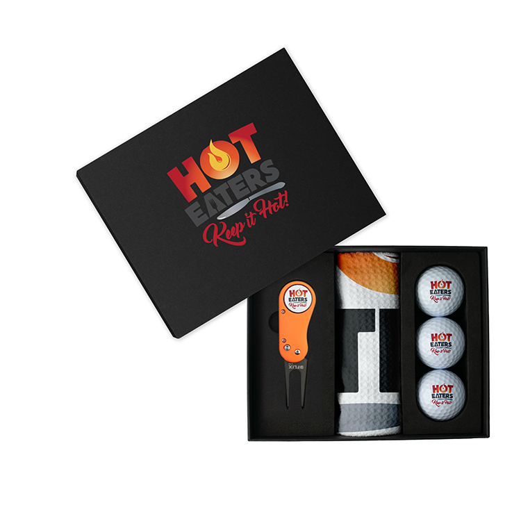 Flix Lite Divot Tool with Towel & Golf Ball Presentation Box