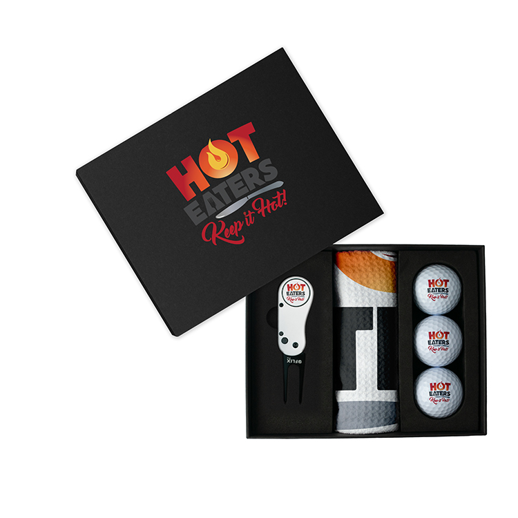 Flix Pro 2.0 Divot Tool with Towel & Golf Ball Presentation Box