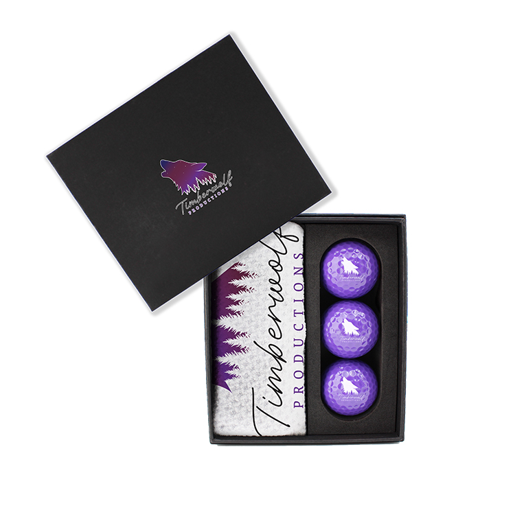 Dormie Towel and Golf Ball Mini Presentation Box