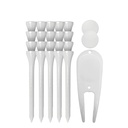 Golf Tee Combo Pack - (20) 3 1/4" Tees, (2) Ball Markers, (1) Divot Tool