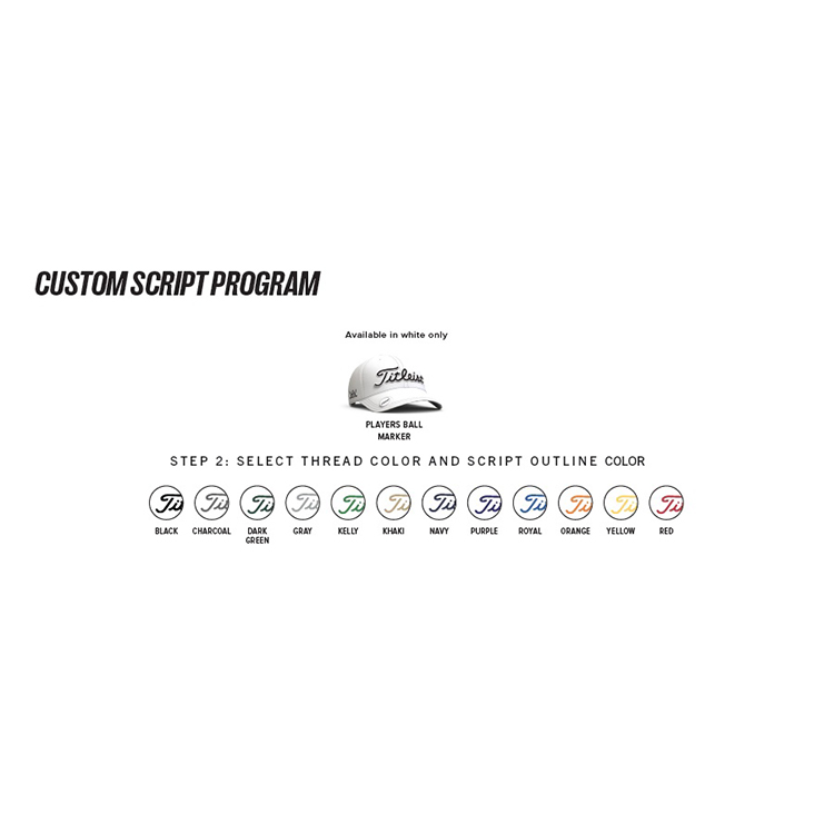 Titleist Players Ball Marker Custom Script Hat