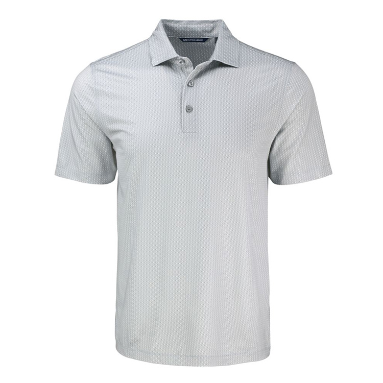 Cutter and Buck Pike Eco Shadow Check Print Recycled Polo Men's Big and Tall