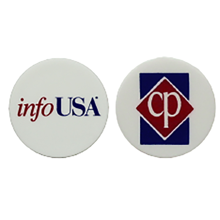 Quarter Size Marker with Two Color Logo