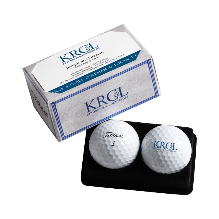 Titleist/Pinnacle PackEdge Custom 2-Ball Business Card Box