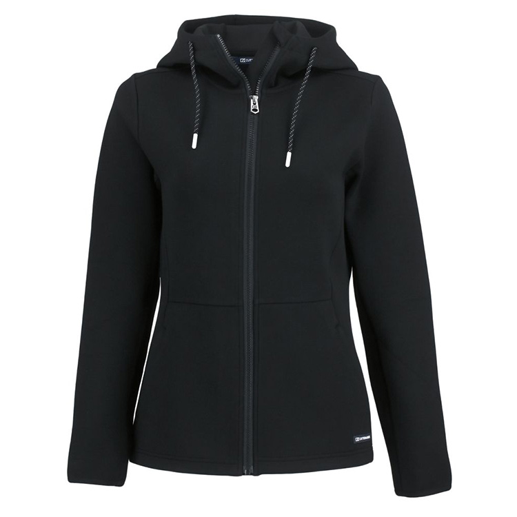 Cutter and Buck Ladies Roam Epic Comfort Recycled Full Zip Hooded Jacket