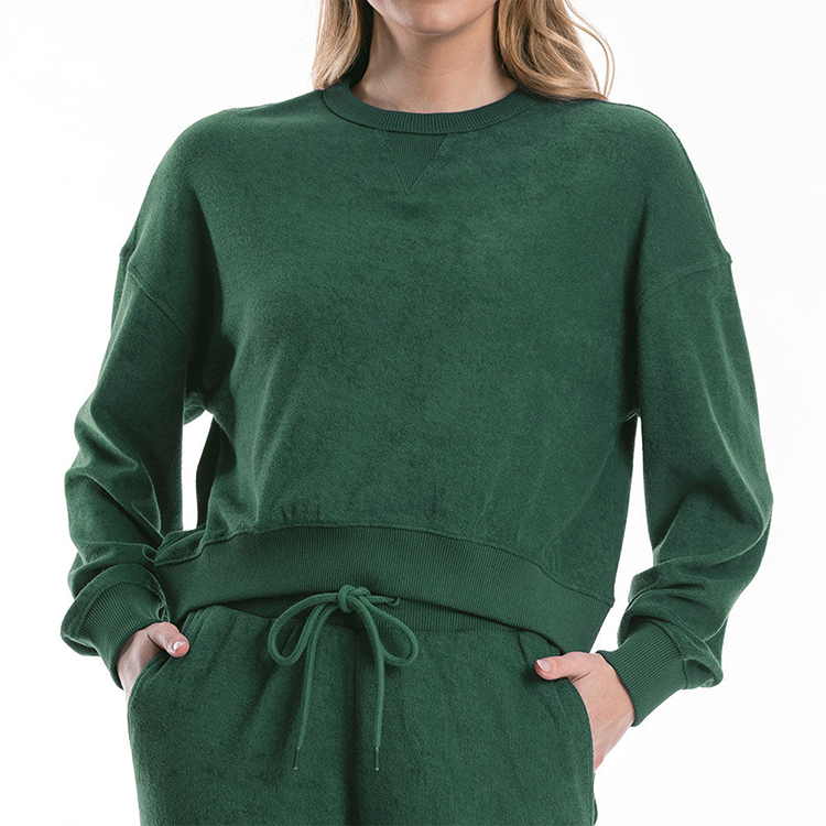 Good Good Ladies First Cut Terry Cropped Crew