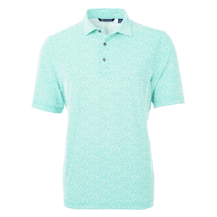 Cutter and Buck Virtue Eco Pique Botanical Print Recycled Polo