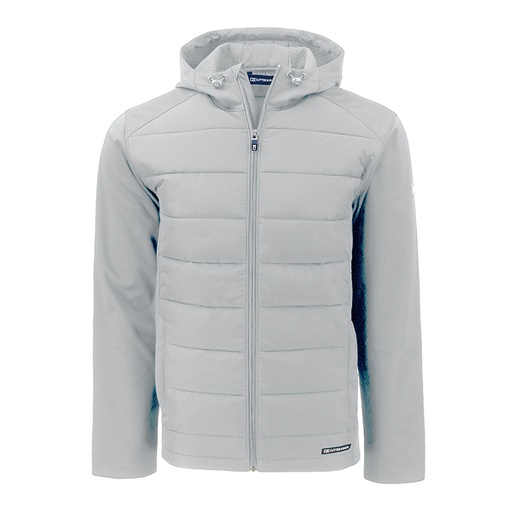 Cutter and Buck Evoke Hybrid Eco Softshell Recycled Full Zip Hooded Jacket-