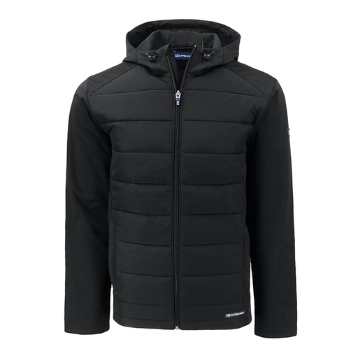 Cutter and Buck Evoke Hybrid Eco Softshell Recycled Full Zip Hooded Jacket