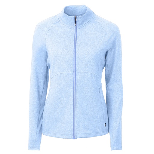 Cutter and Buck Ladies Adapt Eco Knit Heather Recycled Full Zip