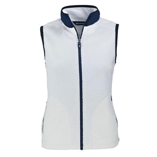 Cutter and Buck Ladies Cascade Eco Sherpa Fleece Vest-