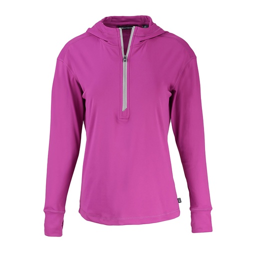 Cutter and Buck Ladies Daybreak Eco Recycled Half Zip Hoodie-