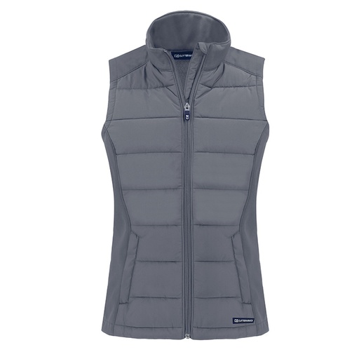 [LCO00065] Cutter and Buck Ladies Evoke Hybrid Eco Softshell Recycled Full Zip Vest