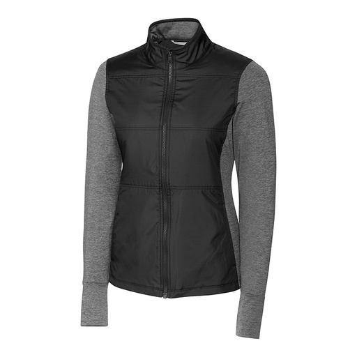 [LCK00042] Cutter and Buck Ladies Stealth Hybrid Quilted Full Zip Windbreaker Jacket