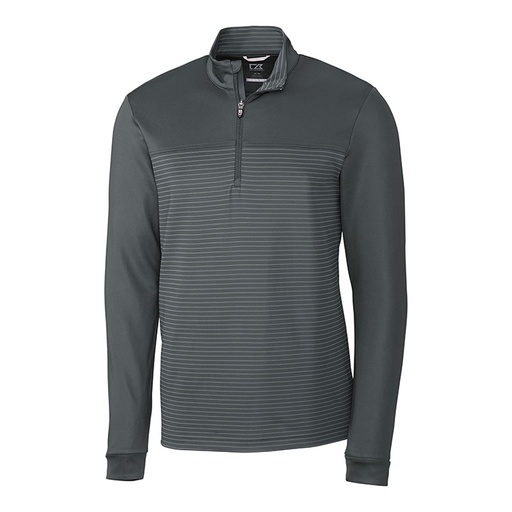 [MCK00088] Cutter and Buck Traverse Stripe Stretch Quarter Zip Pullover