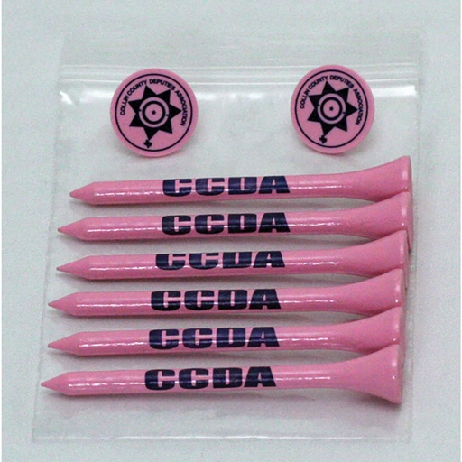 Golf Tee Combo Pack (6 tees, 2 ball markers)*
