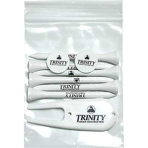 Golf Tee Combo Pack (6 tees, 2 ball markers, 1 divot tool)*
