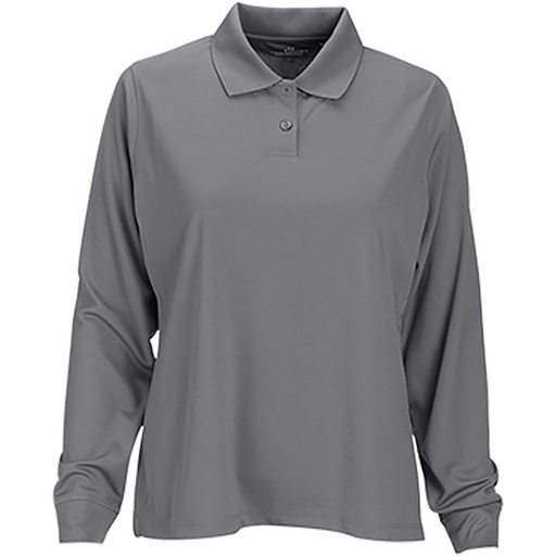 [2604] Vansport Ladies Omega Long Sleeve Solid Mesh Tech Polo*