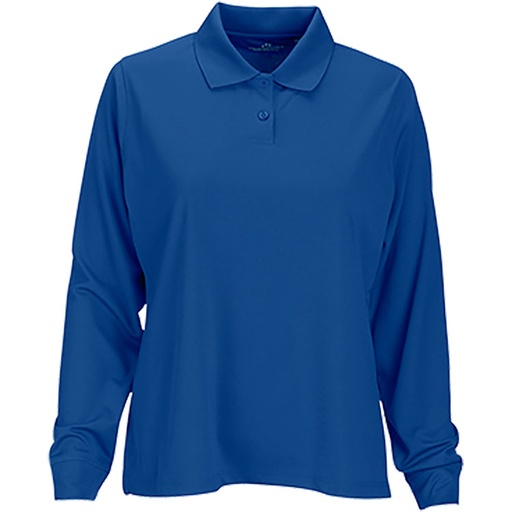 [2604] Vansport Ladies Omega Long Sleeve Solid Mesh Tech Polo
