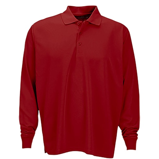 Vansport Omega Long Sleeve Solid Mesh Tech Polo*