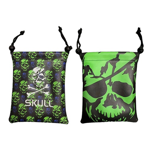 [VLDP-DE] Vintage Leatherette Drawstring Valuables Pouch with Dual Decoration