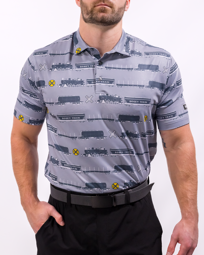 Waggle Bogey Train Men's Polo