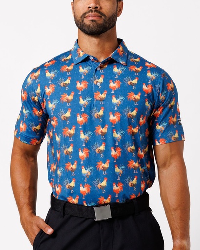 Waggle Cocky Rooster Men's Polo
