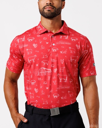 Waggle Old MacDonald Men's Polo
