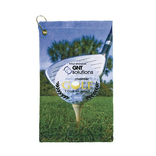 [EP1509CL-W] Microfiber Velour Golf Towel (11"x 18")