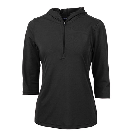 Cutter and Buck Ladies Virtue Eco Pique Recycled Half Zip Pullover Hoodie*
