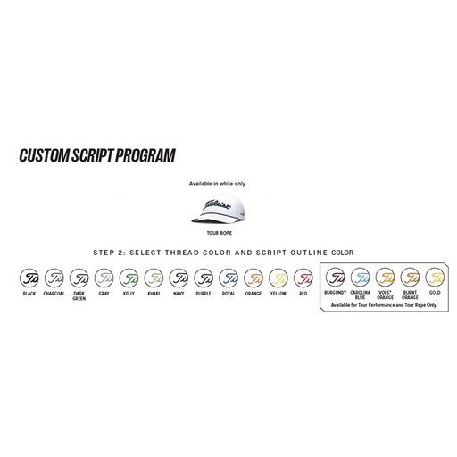 [TH25ATRWC] Titleist Tour Rope Custom Script Hat