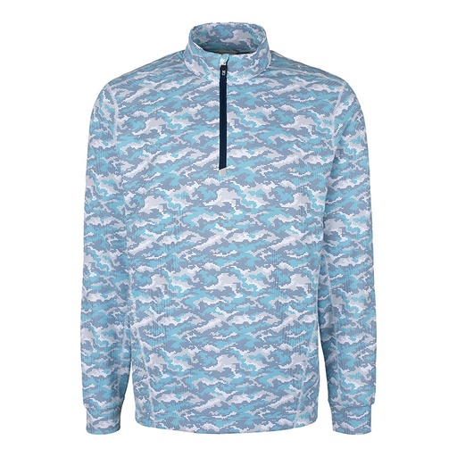 [MCK01081] Cutter and Buck Traverse Camo Print Stretch Quarter Zip Pullover