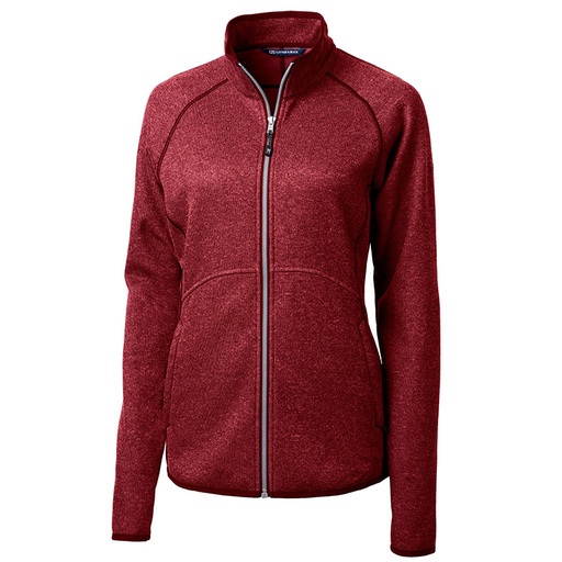 [LCO00059] Cutter and Buck Ladies Mainsail Sweater-Knit Full Zip Jacket