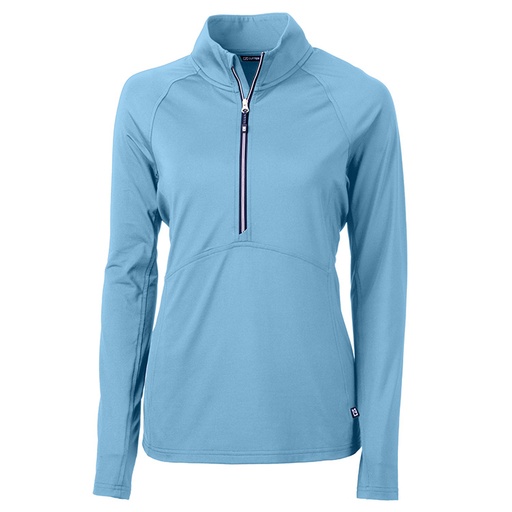 Cutter and Buck Ladies Half Zip Adapt Eco Knit Stretch Recycled Pullover