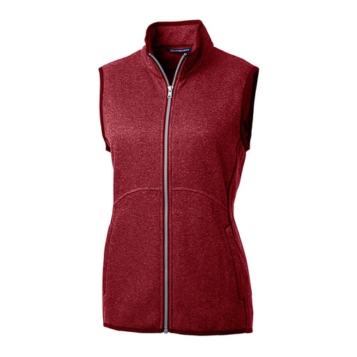 [LCO00058] Cutter and Buck Ladies Mainsail Sweater-Knit Full Zip Vest