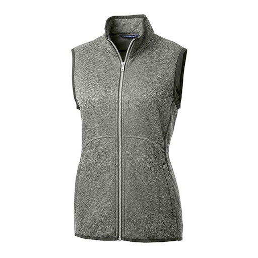 Cutter and Buck Ladies Mainsail Sweater-Knit Full Zip Vest-