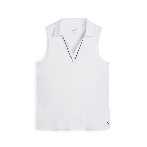 Puma Ladies Cloudspun Piped Sleeveless Polo**