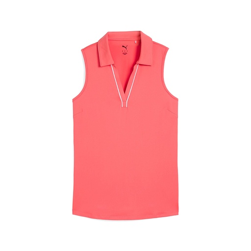 Puma Ladies Cloudspun Piped Sleeveless Polo