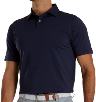 FootJoy Solid Lisle Self Collar- Athletic Fit Polo