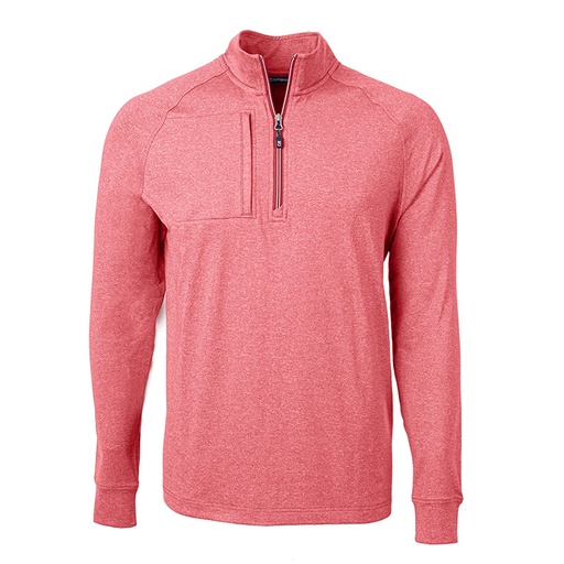 Cutter and Buck Adapt Eco Knit Heather Recycled Quarter Zip Pullover- Men's Big and Tall