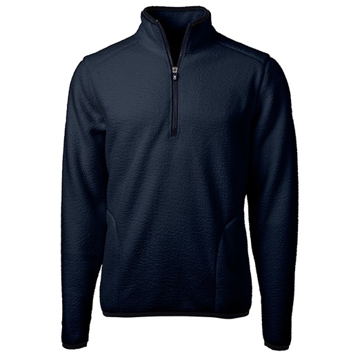 Cutter and Buck Cascade Eco Sherpa Fleece Quarter Zip Jacket- Men's Big and Tall-