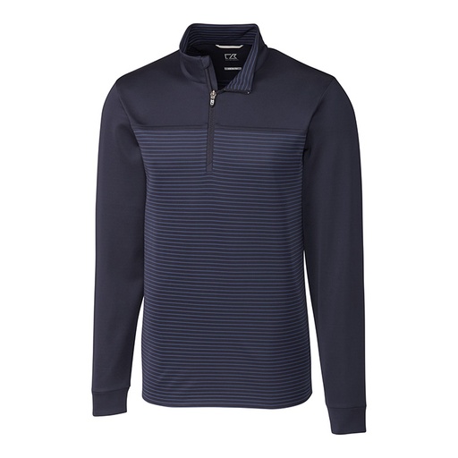[BCK00088] Cutter and Buck Traverse Stripe Stretch Quarter Zip Pullover Men's Big and Tall